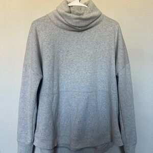 Athleta Light Gray Cowl Neck Top